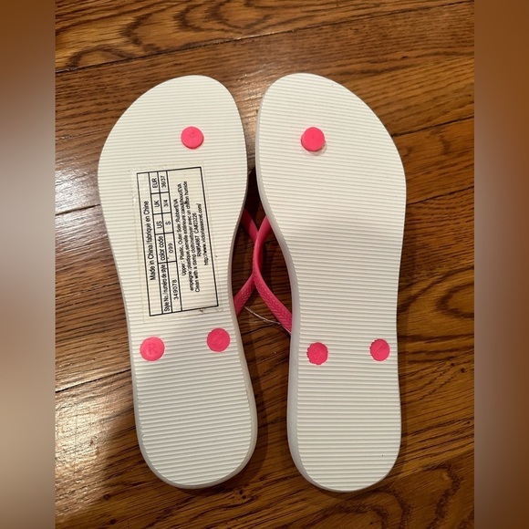 Victoria’s secret Pink Striped Flip Flops Size Small - Picture 8 of 8